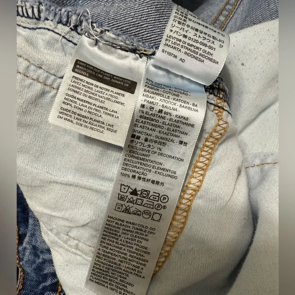 Levi's 505 Jeans Men’s Regular Fit Straight Leg Denim Blue size 38X32